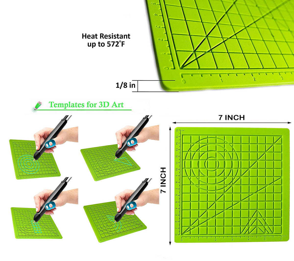 3d pen stencils templates for kids book: with 100 stencils and templates by  3D Pen Templates